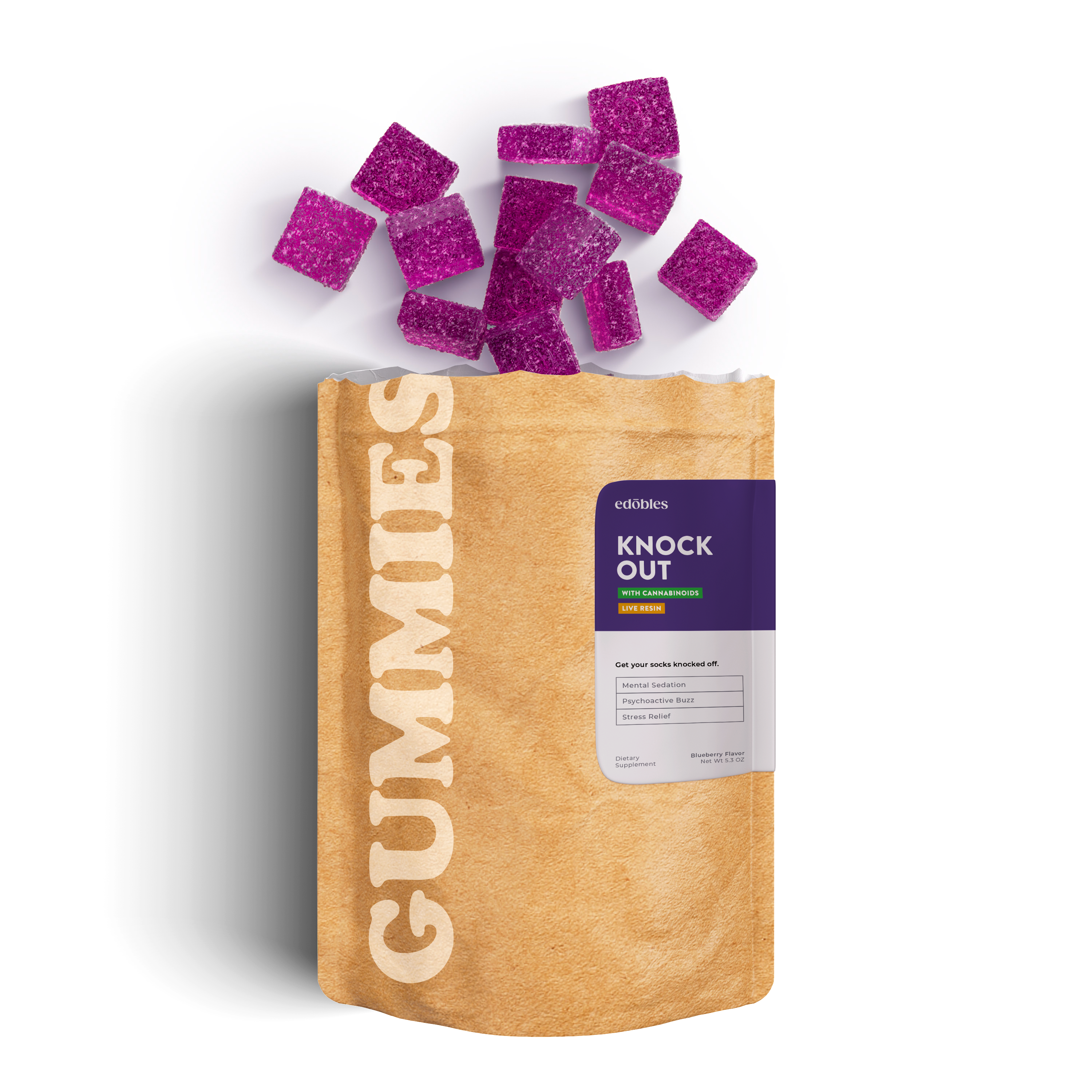Knock Out Gummies - D8, Live Resin (4,500mg)