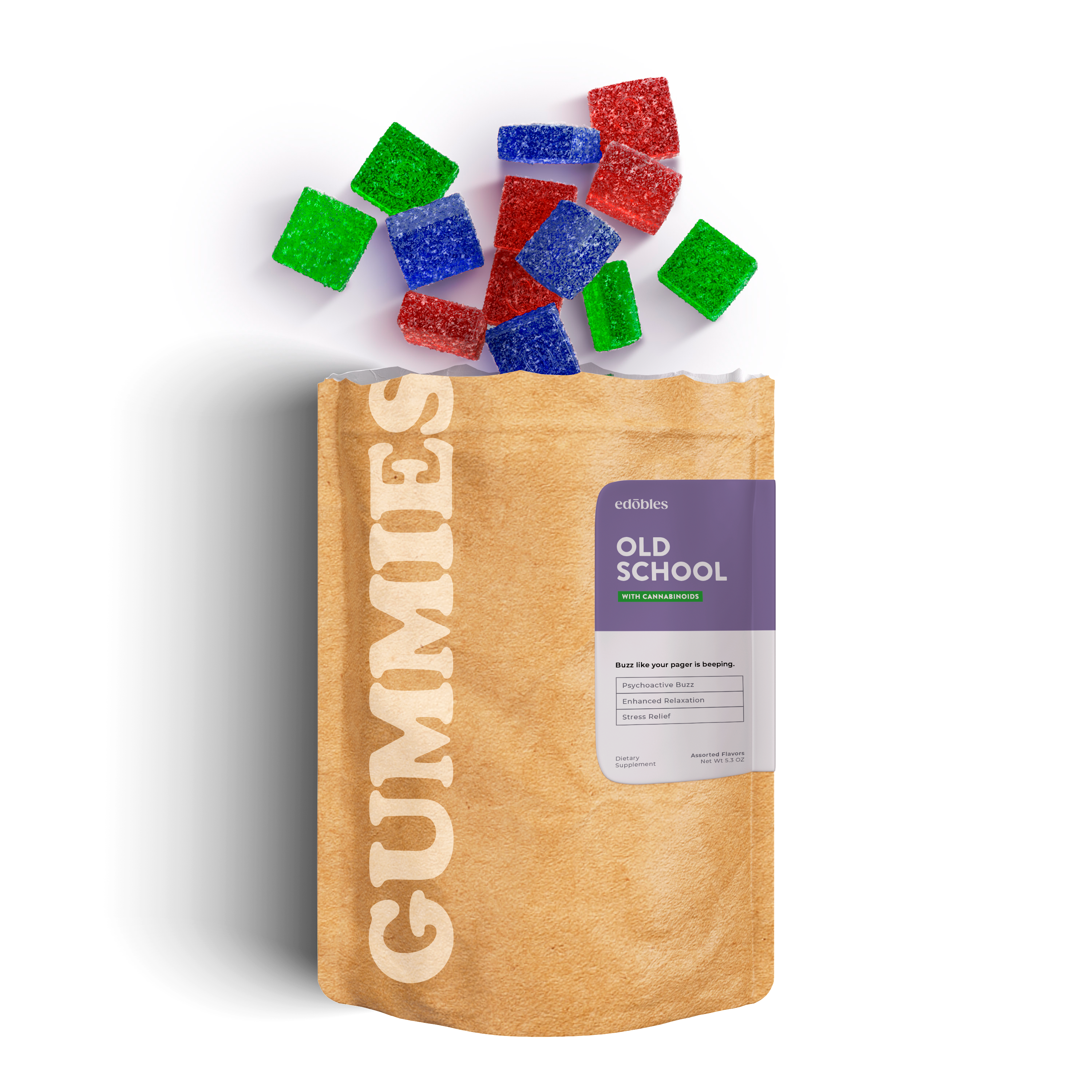 Old School Gummies - D9, CBD (900mg)