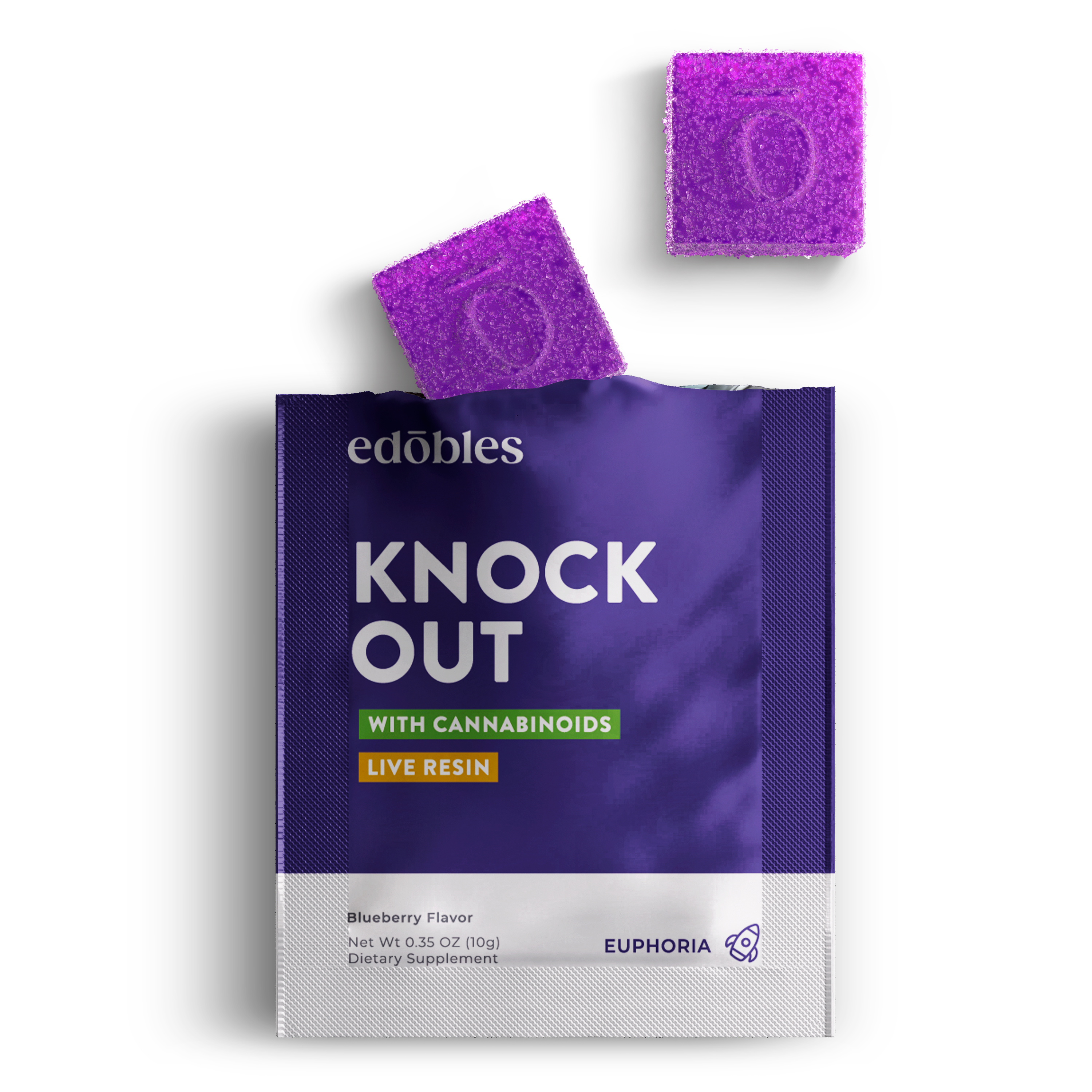 Knock Out Gummy Pouch - D8, Live Resin (300mg)