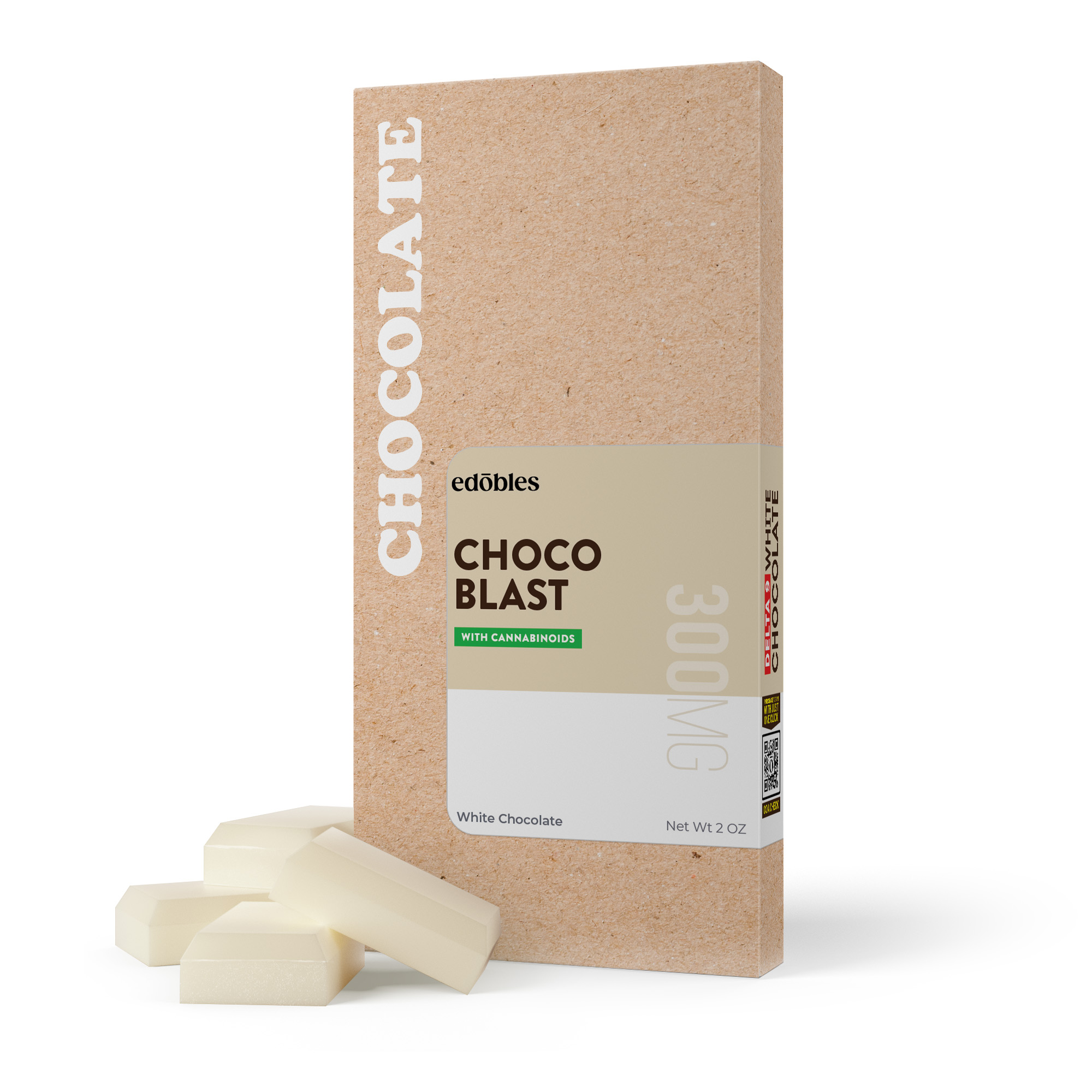300mg Choco Blast (White Chocolate) Bar - Delta 9