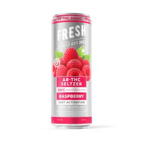 300mg Raspberry THC Seltzer - D8 Nano - Fresh