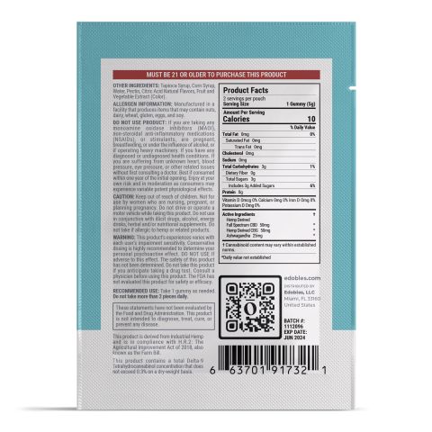 Smooth It Out Gummy Pouch - CBD, CBG - Thumbnail 3