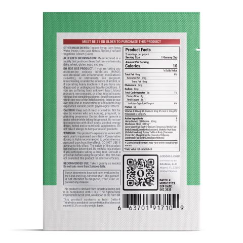 Ground Your Body Gummy Pouch - CBD, Mushrooms - Thumbnail 3