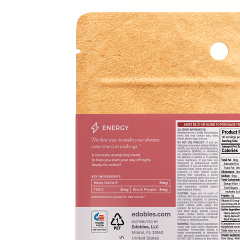 Wake Me Up Gummies - Nano D9, THCV - Thumbnail 5