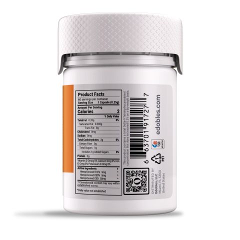 60mg Full Spectrum CBD, THCV, CBDV Capsules - Thumbnail 5