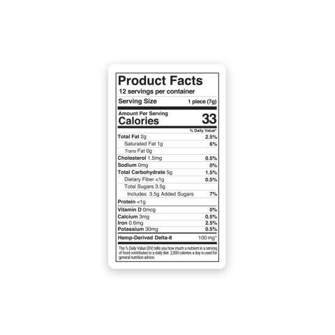 1,200mg Choco Chill (Dark Chocolate) Bar - Delta 8 - Thumbnail 5