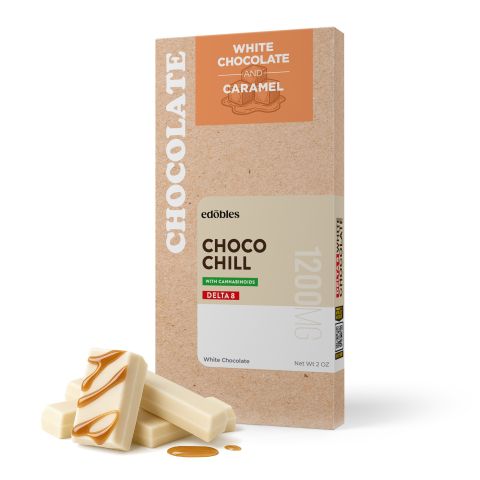 Choco Chill White Chocolate & Caramel Bar - Delta 8 - 1,200mg - Thumbnail 1