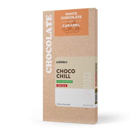 Choco Chill White Chocolate & Caramel Bar - Delta 8 - 1,200mg - Thumbnail 2