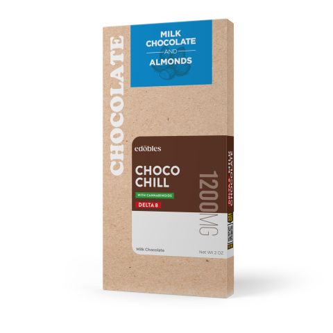 1,200mg Choco Chill (Milk Chocolate & Almonds) Bar - Delta 8 - Thumbnail 2