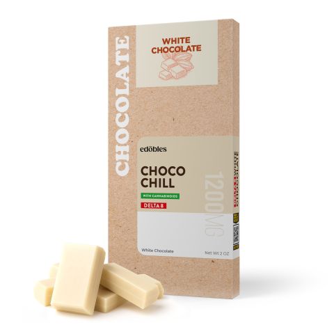 1,200mg Choco Chill (White Chocolate) Bar - Delta 8 - Thumbnail 1