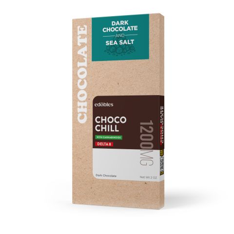 1,200mg Choco Chill (Dark Chocolate & Sea Salt) Bar - Delta 8 - Thumbnail 2
