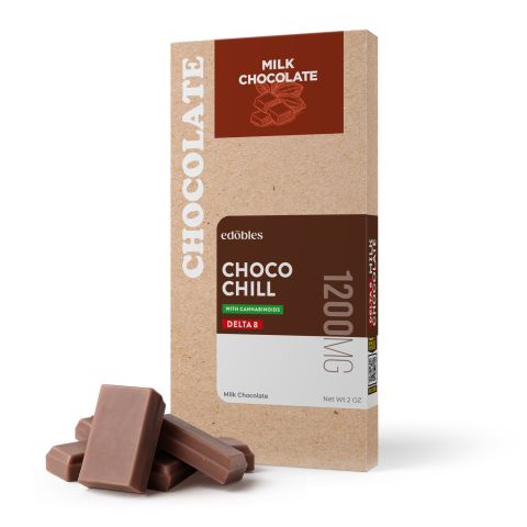 1,200mg Choco Chill (Milk Chocolate) Bar - Delta 8 - Thumbnail 1