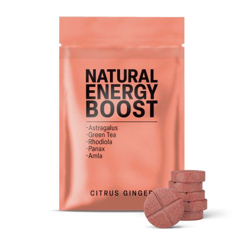500mg - Natural Energy Boost - Citrus Ginger - Mood Tablets - Thumbnail 2