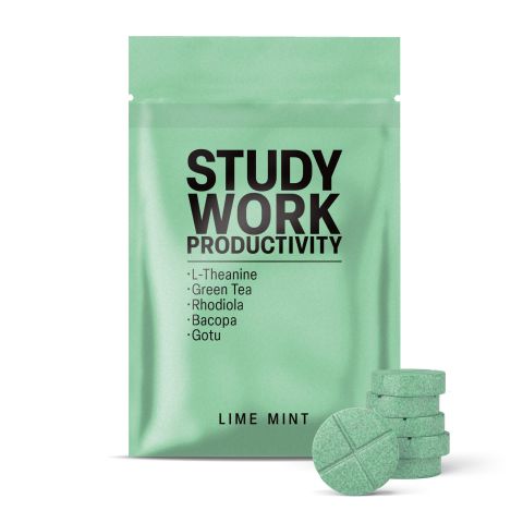 Study Work Productivity Tablets - Bacopa, Gotu, Green Tea, L-Theanine, Rhodiola - Thumbnail 2