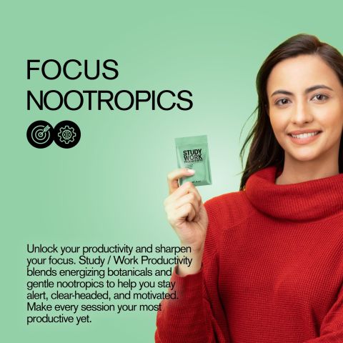 Study Work Productivity Tablets - Bacopa, Gotu, Green Tea, L-Theanine, Rhodiola - Thumbnail 6