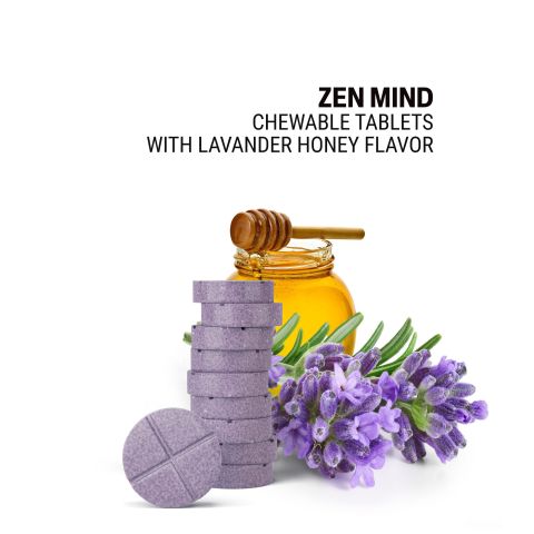 Zen Mind Tablets - Ashwagandha, Chamomile, Gotu Kola, L-Theanine, Tulsi - Thumbnail 4