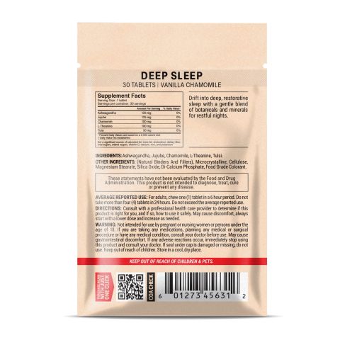 Deep Sleep Tablets - Ashwagandha, Chamomile, Jujube, L-Theanine, Tulsi - Thumbnail 8