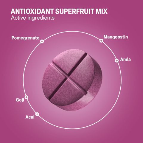 Antioxidant Superfruit Mix Tablets - Acai, Amla, Goji, Mangosteen, Pomegranate - Thumbnail 5
