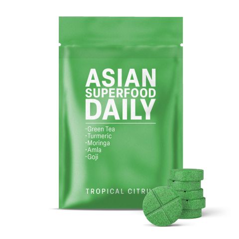 Asian Superfood Daily Tablets - Amla, Goji, Green Tea, Moringa, Turmeric - Thumbnail 2