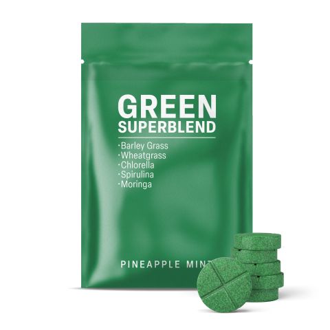 Green Superblend Tablets - Barley Grass, Chlorella, Moringa, Spirulina, Wheatgrass - Thumbnail 2