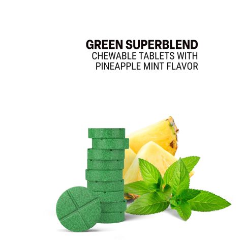 Green Superblend Tablets - Barley Grass, Chlorella, Moringa, Spirulina, Wheatgrass - Thumbnail 4