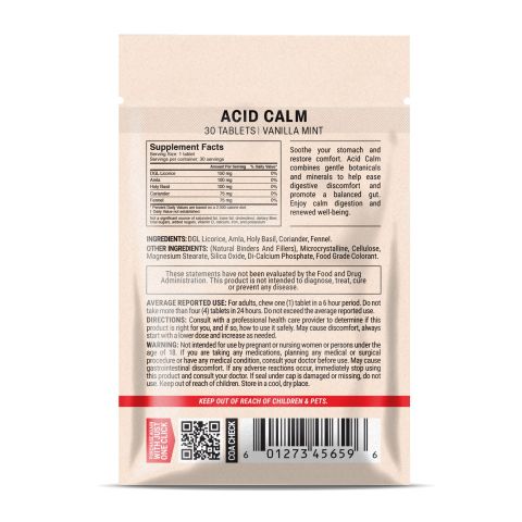 Acid Calm Tablets - Amla, Coriander, DGL Licorice, Fennel, Holy Basil - Thumbnail 8