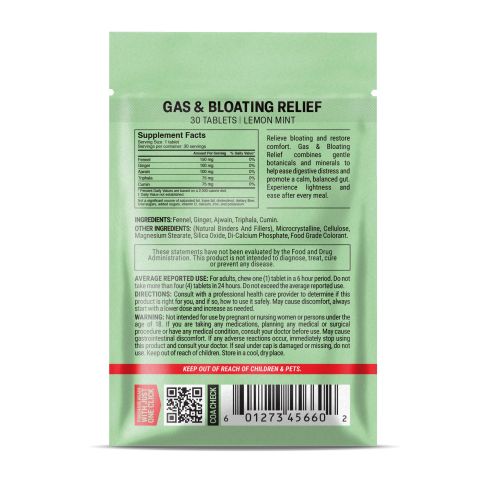 Gas & Bloating Relief Tablets - Ajwain, Cumin, Fennel, Ginger, Triphala - Thumbnail 8