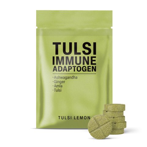 Tulsi Immune Adaptogen Tablets - Amla, Ashwagandha, Ginger, Tulsi - Thumbnail 2