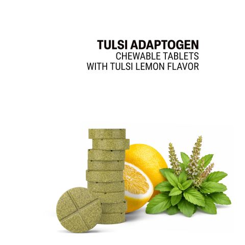 Tulsi Immune Adaptogen Tablets - Amla, Ashwagandha, Ginger, Tulsi - Thumbnail 4