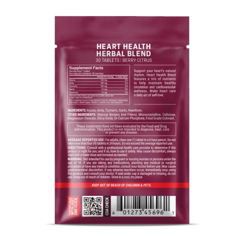 Heart Health Herbal Blend Tablets - Amla, Arjuna, Garlic, Hawthorn, Turmeric - Thumbnail 8