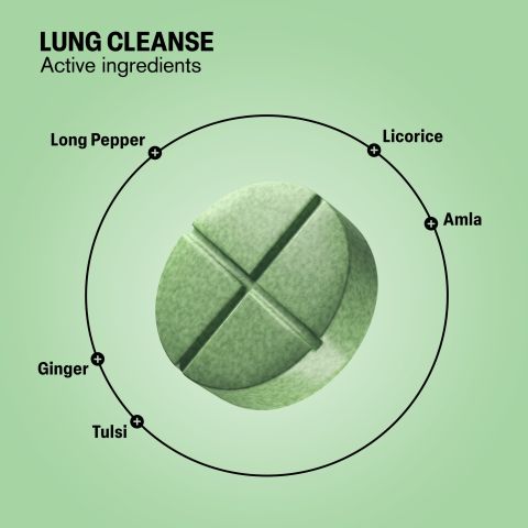 Lung Cleanse Tablets - Amla, Ginger, Licorice, Long Pepper, Tulsi - Thumbnail 5