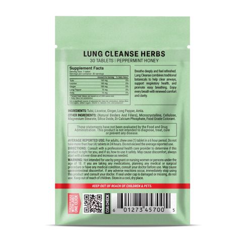 Lung Cleanse Tablets - Amla, Ginger, Licorice, Long Pepper, Tulsi - Thumbnail 8