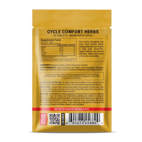 Cycle Comfort Tablets - Dong Quai, Fennel, Ginger, Shatavari, Turmeric - Thumbnail 8