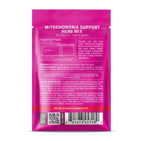 Mitochondria Support Herb Mix Tablets - Amla, CoQ10 Herb Mix, Green Tea, Panax, Rhodiola - Thumbnail 8