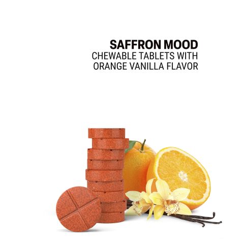 Saffron Mood Tablets - Amla, Ashwagandha, L-Theanine, Tulsi - Thumbnail 4