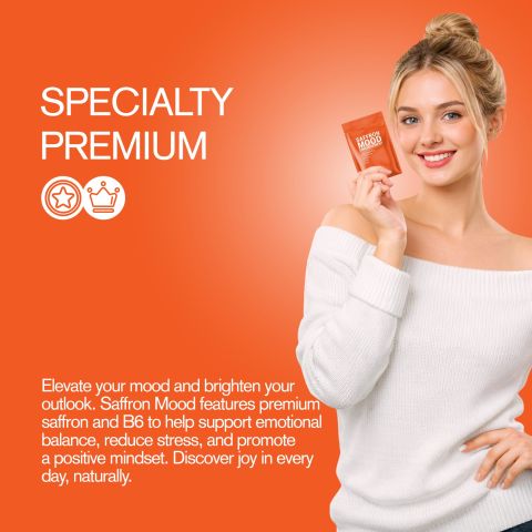 Saffron Mood Tablets - Amla, Ashwagandha, L-Theanine, Tulsi - Thumbnail 6