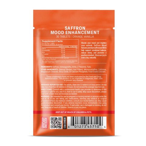 Saffron Mood Tablets - Amla, Ashwagandha, L-Theanine, Tulsi - Thumbnail 8