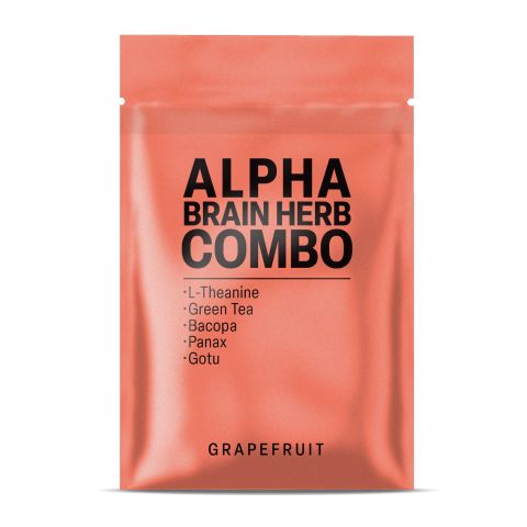 Alpha Brain Herb Combo Tablets - Bacopa, Gotu, Green Tea, L-Theanine, Panax - Thumbnail 3