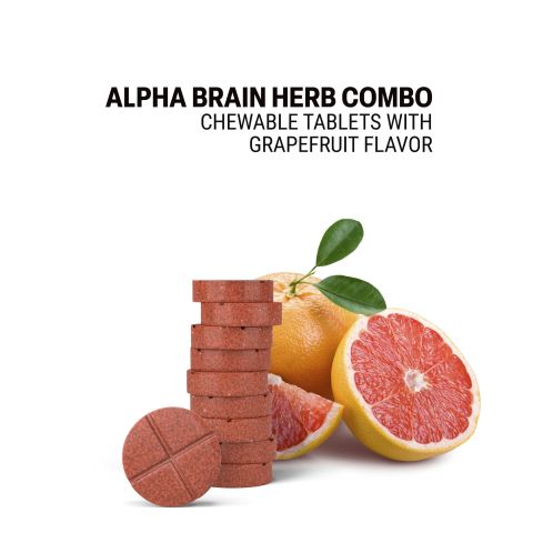Alpha Brain Herb Combo Tablets - Bacopa, Gotu, Green Tea, L-Theanine, Panax - Thumbnail 4