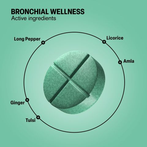 Bronchial Wellness Tablets - Amla, Ginger, Licorice, Long Pepper, Tulsi - Thumbnail 5