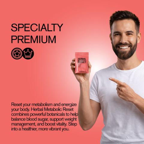 Herbal Metabolic Reset Tablets - Garcinia, Ginger, Green Tea, Gymnema, Turmeric - Thumbnail 6