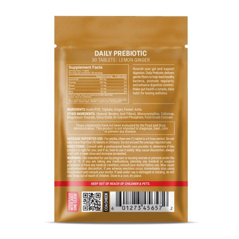 Daily Prebiotic Tablets - Amla, Fennel, Ginger, Inulin/FOS, Triphala - Thumbnail 8