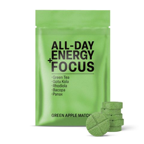 All-Day Energy + Focus Tablets - Bacopa, Gotu Kola, Green Tea, Panax, Rhodiola - Thumbnail 2