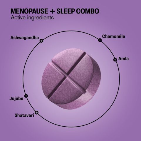 Menopause + Sleep Combo Tablets - Amla, Ashwagandha, Chamomile, Jujube, Shatavari - Thumbnail 5