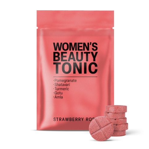 Women's Beauty Tonic Tablets - Amla, Gotu, Pomegranate, Shatavari, Turmeric - Thumbnail 2