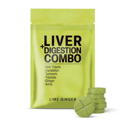 Liver + Digestion Combo Tablets - Amla, Dandelion, Ginger, Milk Thistle, Triphala, Turmeric - Thumbnail 2