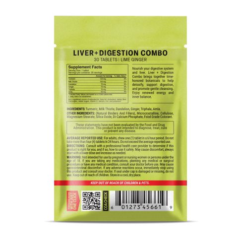 Liver + Digestion Combo Tablets - Amla, Dandelion, Ginger, Milk Thistle, Triphala, Turmeric - Thumbnail 8