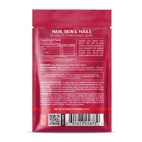 Hair Skin & Nails Tablets - Amla, Bamboo Silica, Bhringraj, Gotu, Neem - Thumbnail 8