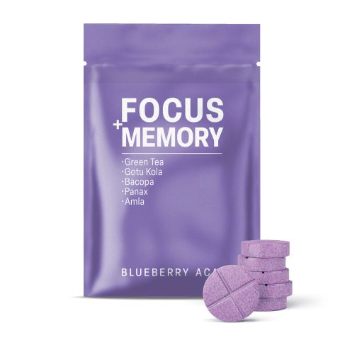 Focus + Memory Tablets - Amla, Bacopa, Gotu Kola, Green Tea, Panax - Thumbnail 2