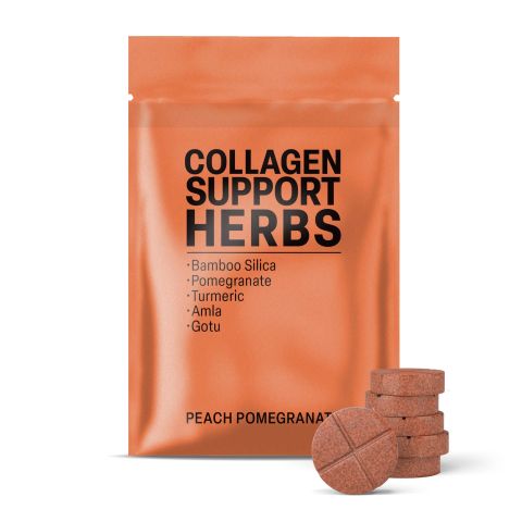 Collagen Support Herbs Tablets - Amla, Bamboo Silica, Gotu, Pomegranate, Turmeric - Thumbnail 2